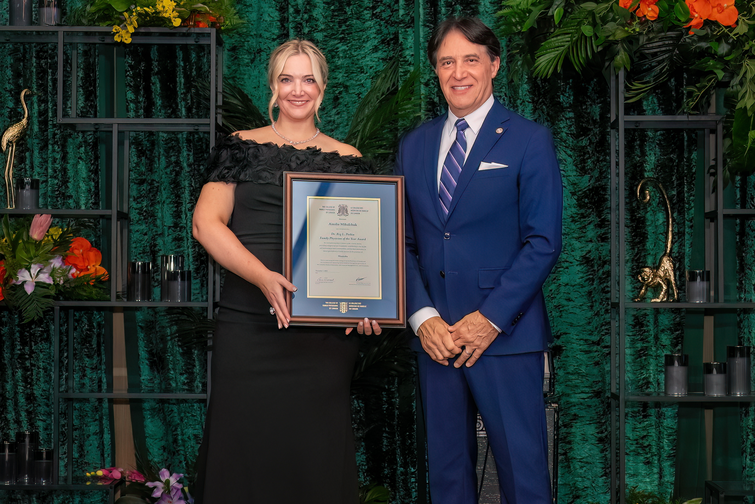 CPSM Registrar and CEO receives the Reg L. Perkin Family Physician of the Year Award